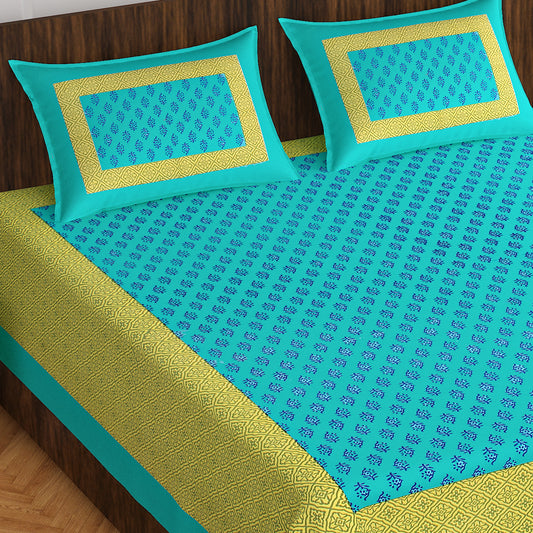 Trendy Bedsheet 100%  Cotton Queen Size Bedsheet With 2 Pillow Cover www.jaipurtohome.com