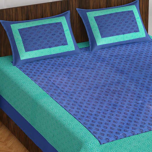 Trendy Bedsheet 100%  Cotton Queen Size Bedsheet With 2 Pillow Cover www.jaipurtohome.com