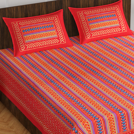 Trendy Bedsheet 100% Cotton Queen Size Bedsheet With 2 Pillow Cover www.jaipurtohome.com