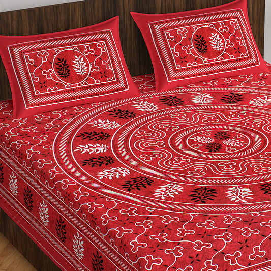 Trendy Bedsheet 100%  Cotton Queen Size Bedsheet With 2 Pillow Cover www.jaipurtohome.com