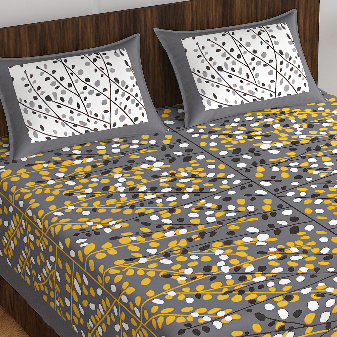 Jaipuri 100% Cotton Rajasthani Jaipuri Queen Size Bedsheet with 2 Pillow Cover. www.jaipurtohome.com