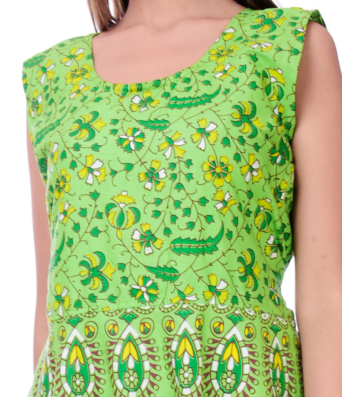 Trendy Classic Beautiful Women Cotton Maternity Semi-Stitched Fabric Maxi Dress -Free Size JAIPUR PRINTS