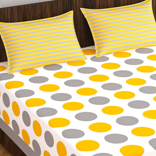 Trendy Bedsheet 100% Cotton Queen Size Bedsheet With 2 Pillow Cover www.jaipurtohome.com