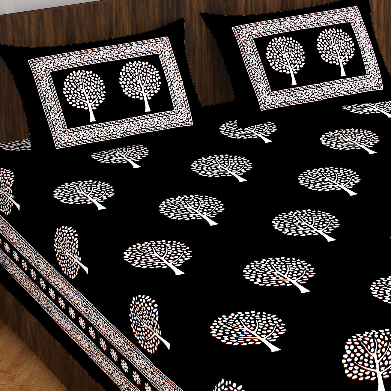 Trendy Bedsheet 100% Cotton Queen Size Bedsheet With 2 Pillow Cover's www.jaipurtohome.com