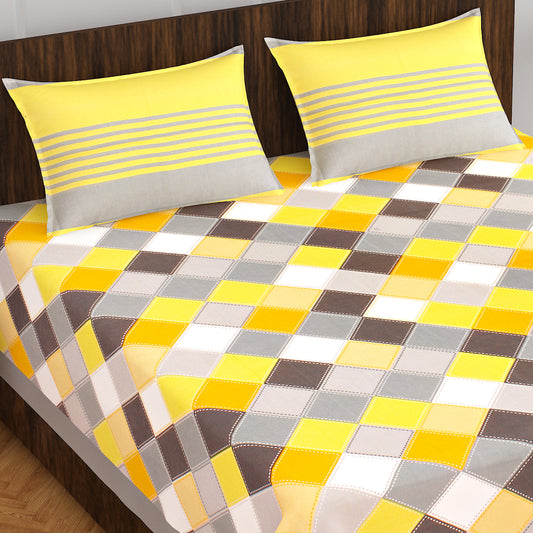 Trendy Bedsheet 100%  Cotton Queen Size Bedsheet With 2 Pillow Cover www.jaipurtohome.com