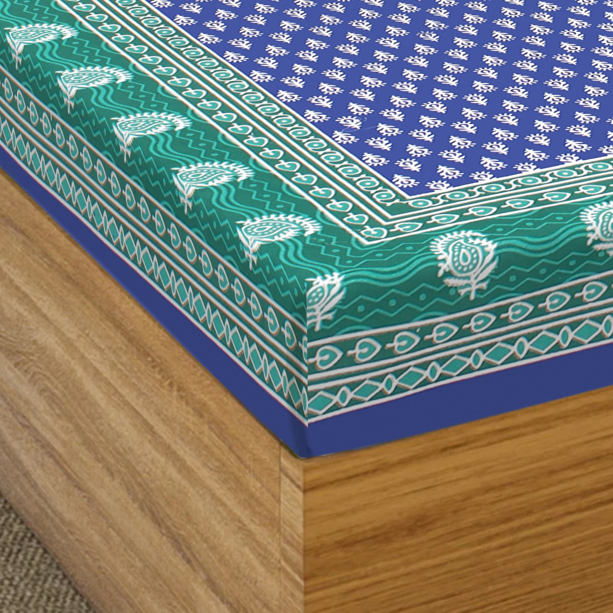 Jaipuri 100% Cotton Single Bedsheet Jaipur To Home