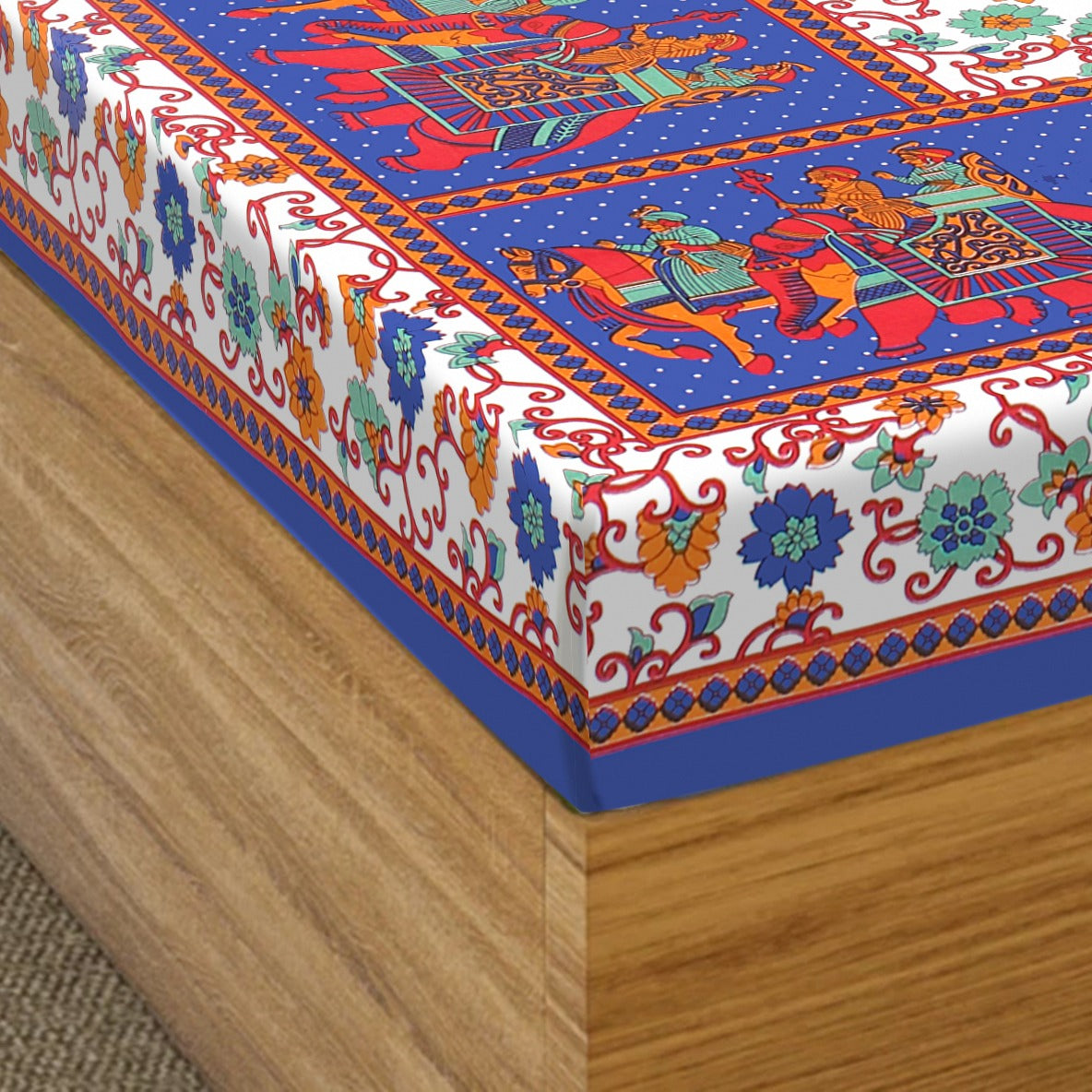Jaipuri 100% Cotton Single Bedsheet Jaipur To Home