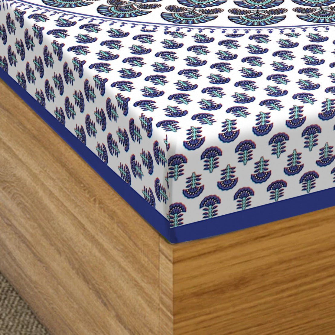 Jaipuri 100% Cotton Single Bedsheet Jaipur To Home