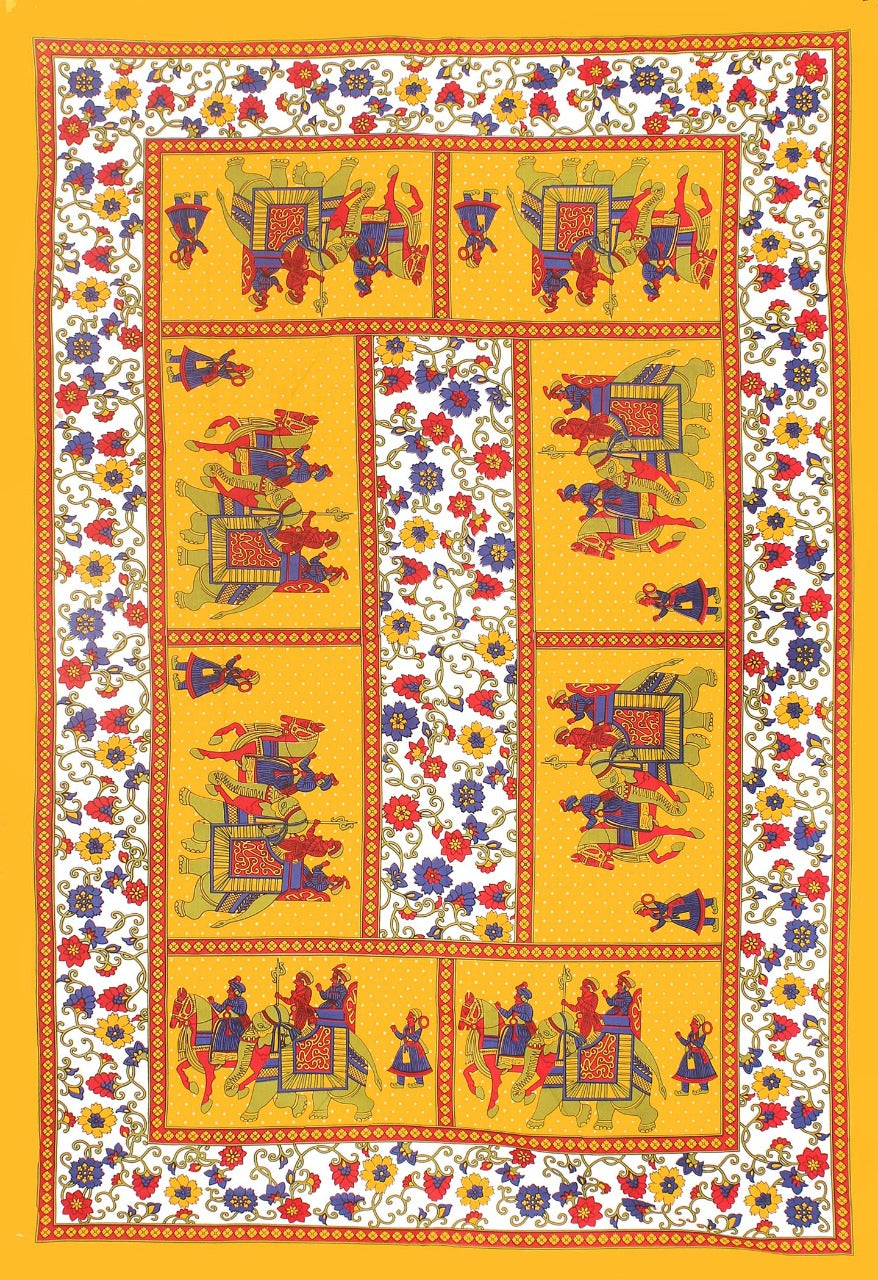 Jaipuri 100% Cotton Single Bedsheet Jaipur To Home