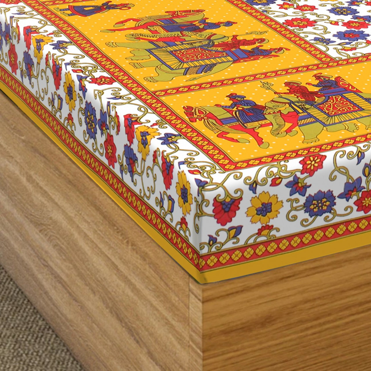 Jaipuri 100% Cotton Single Bedsheet Jaipur To Home