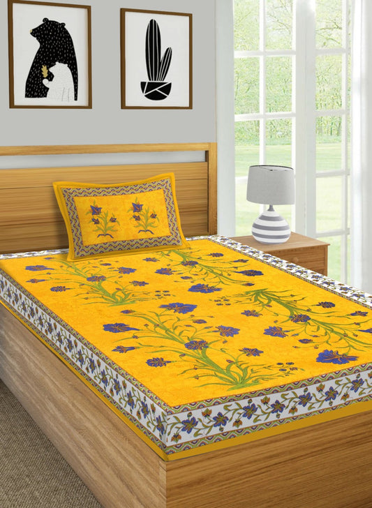 Jaipuri 100% Cotton Single Bedsheet Jaipur To Home
