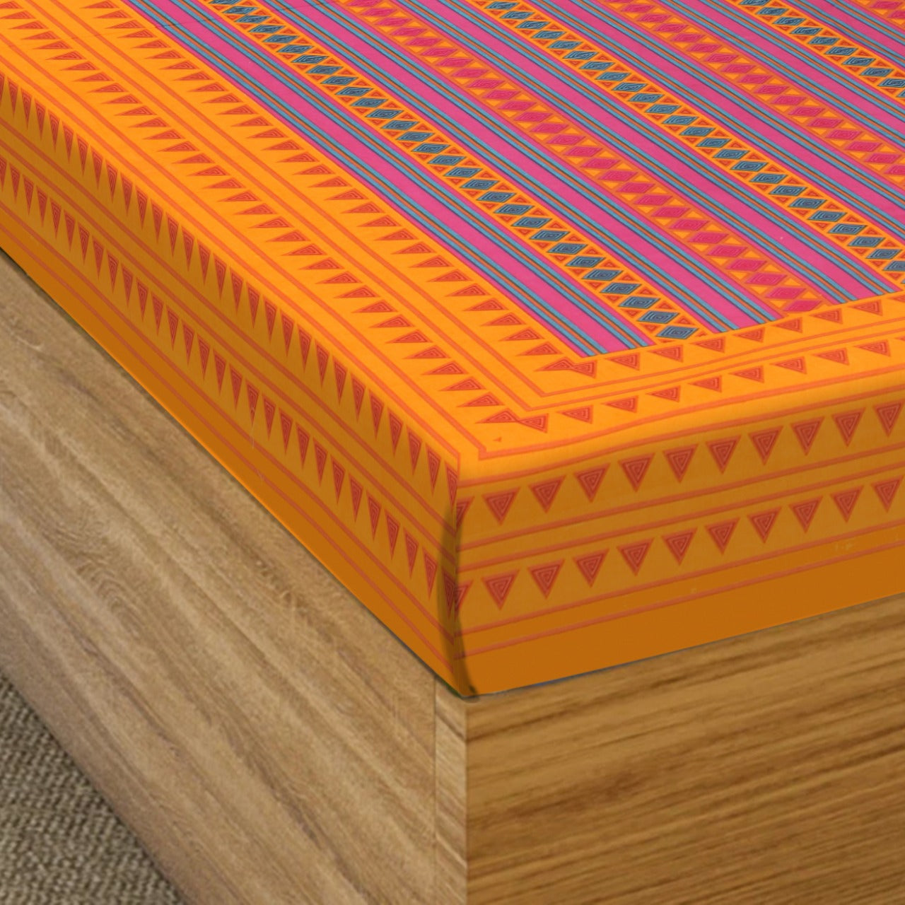 Jaipuri 100% Cotton Single Bedsheet Jaipur To Home