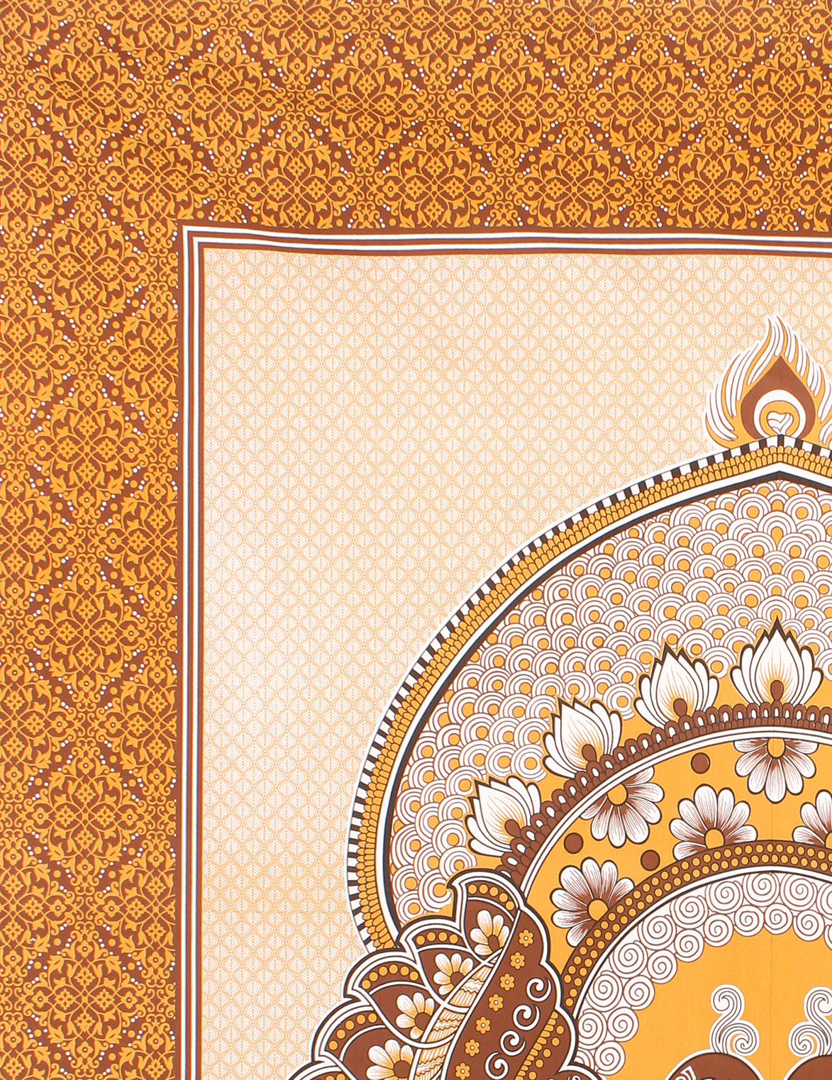 Royal Jaipuri Mayur Bedsheet 100% Cotton Queen Size Bedsheet With 2 Pillow Cover Set