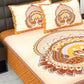 Royal Jaipuri Mayur Bedsheet 100% Cotton Queen Size Bedsheet With 2 Pillow Cover Set