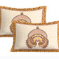 Royal Jaipuri Mayur Bedsheet 100% Cotton Queen Size Bedsheet With 2 Pillow Cover Set
