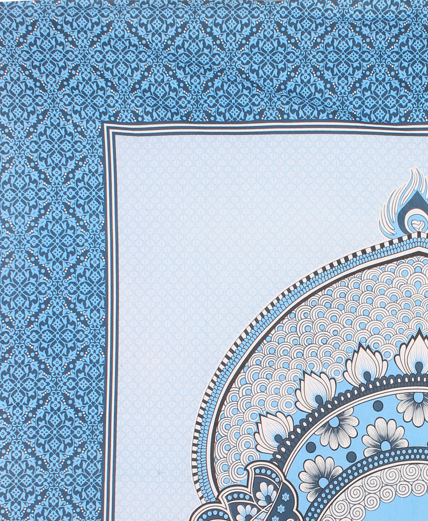 Royal Jaipuri Mayur Bedsheet 100% Cotton Queen Size Bedsheet With 2 Pillow Cover Set