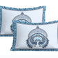 Royal Jaipuri Mayur Bedsheet 100% Cotton Queen Size Bedsheet With 2 Pillow Cover Set