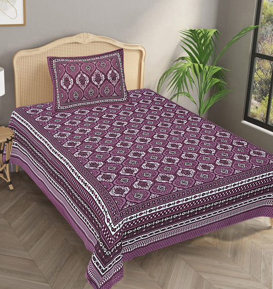 Jaipuri 100% Cotton Single Bedsheet