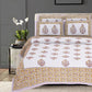 100% Cotton King Size Bedsheet with 2 Pillow Cover