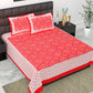 Jaipuri 100% Cotton Double Size Bedsheet With 2 Pillow Cover ( 280 TC )
