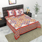 Trendy Bedsheet 100% Cotton Bedsheet 280-TC Cotton Queen Size Bedsheet With 2 Pillow Cover