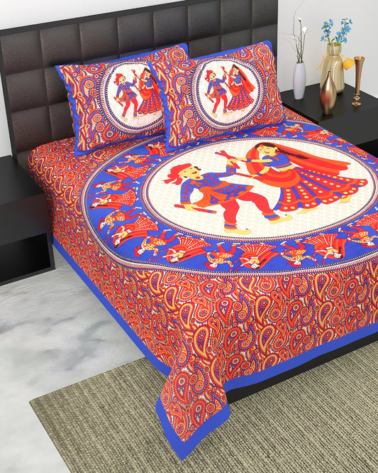 Trendy Bedsheet 100% Cotton Queen Size Bedsheet With 2 Pillow Cover Set