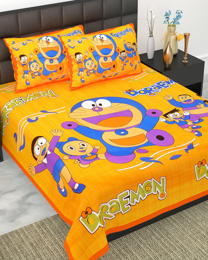 Trendy Bedsheet 100% Cotton Queen Size Bedsheet With 2 Pillow Cover Set