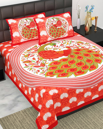 Trendy Bedsheet 100% Cotton Queen Size Bedsheet With 2 Pillow Cover Set