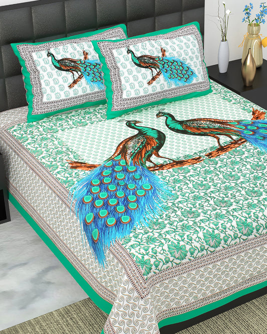 Trendy Bedsheet 100% Cotton Queen Size Bedsheet With 2 Pillow Cover Set