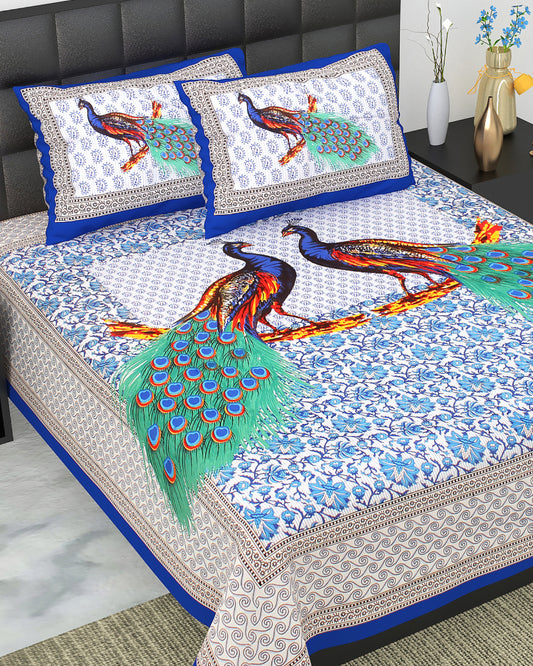 Trendy Bedsheet 100% Cotton Queen Size Bedsheet With 2 Pillow Cover Set