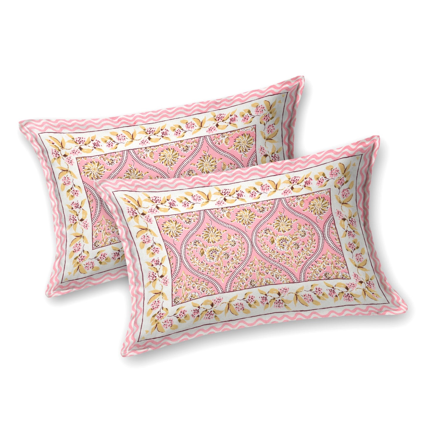 100% Cotton King Size Bedsheet with 2 Pillow Cover Set