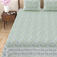 100% Cotton King Size Bedsheet with 2 Pillow Cover Set