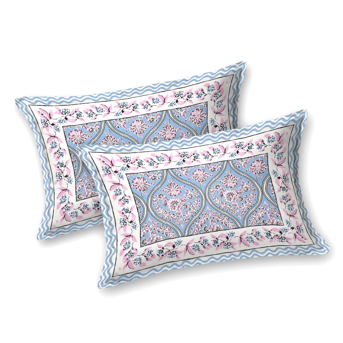 100% Cotton King Size Bedsheet with 2 Pillow Cover Set