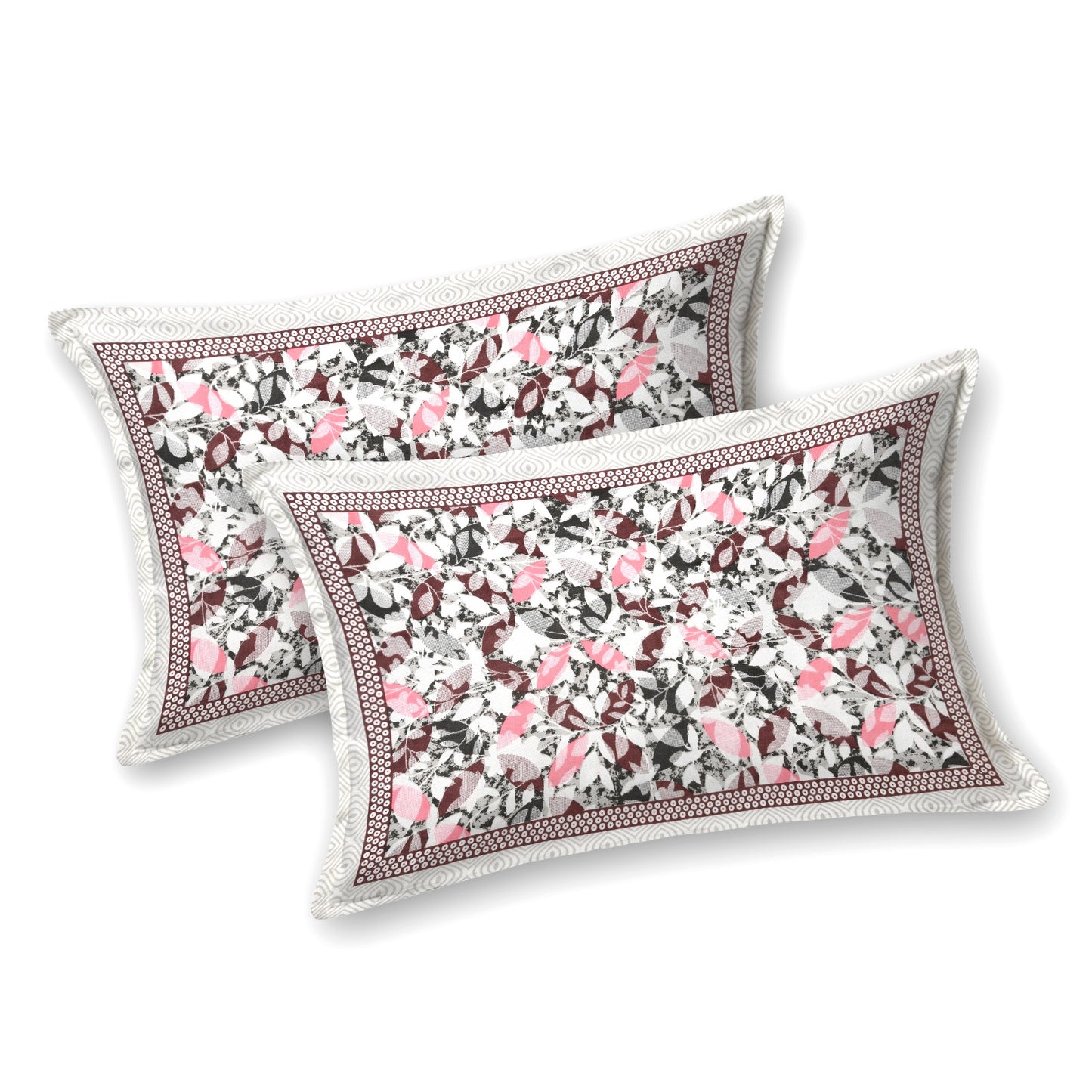 100% Cotton King Size Bedsheet with 2 Pillow Cover Set