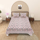 100% Cotton King Size Bedsheet with 2 Pillow Cover Set