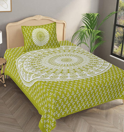 Jaipuri 100% Cotton Single Bedsheet