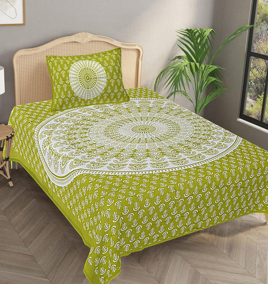 Jaipuri 100% Cotton Single Bedsheet