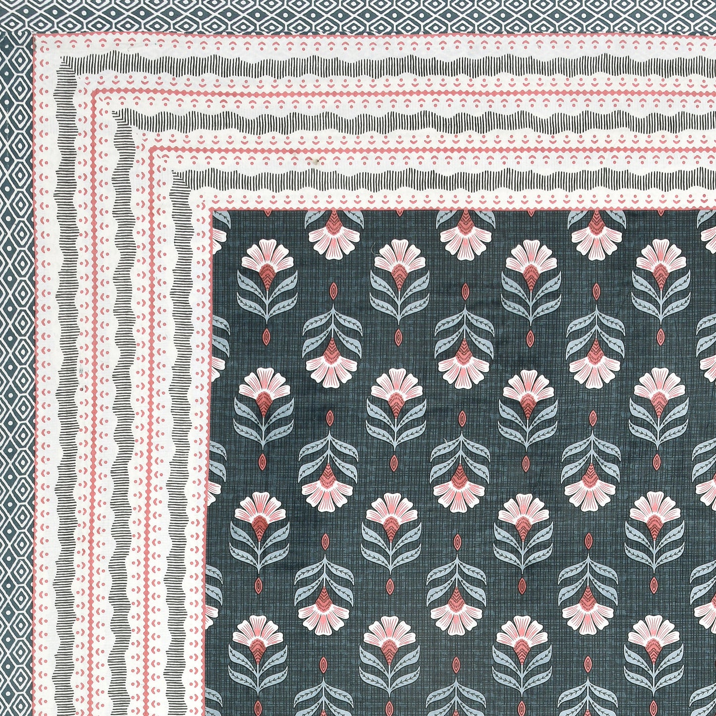 100% Cotton King Size Bedsheet with 2 Pillow Cover Set