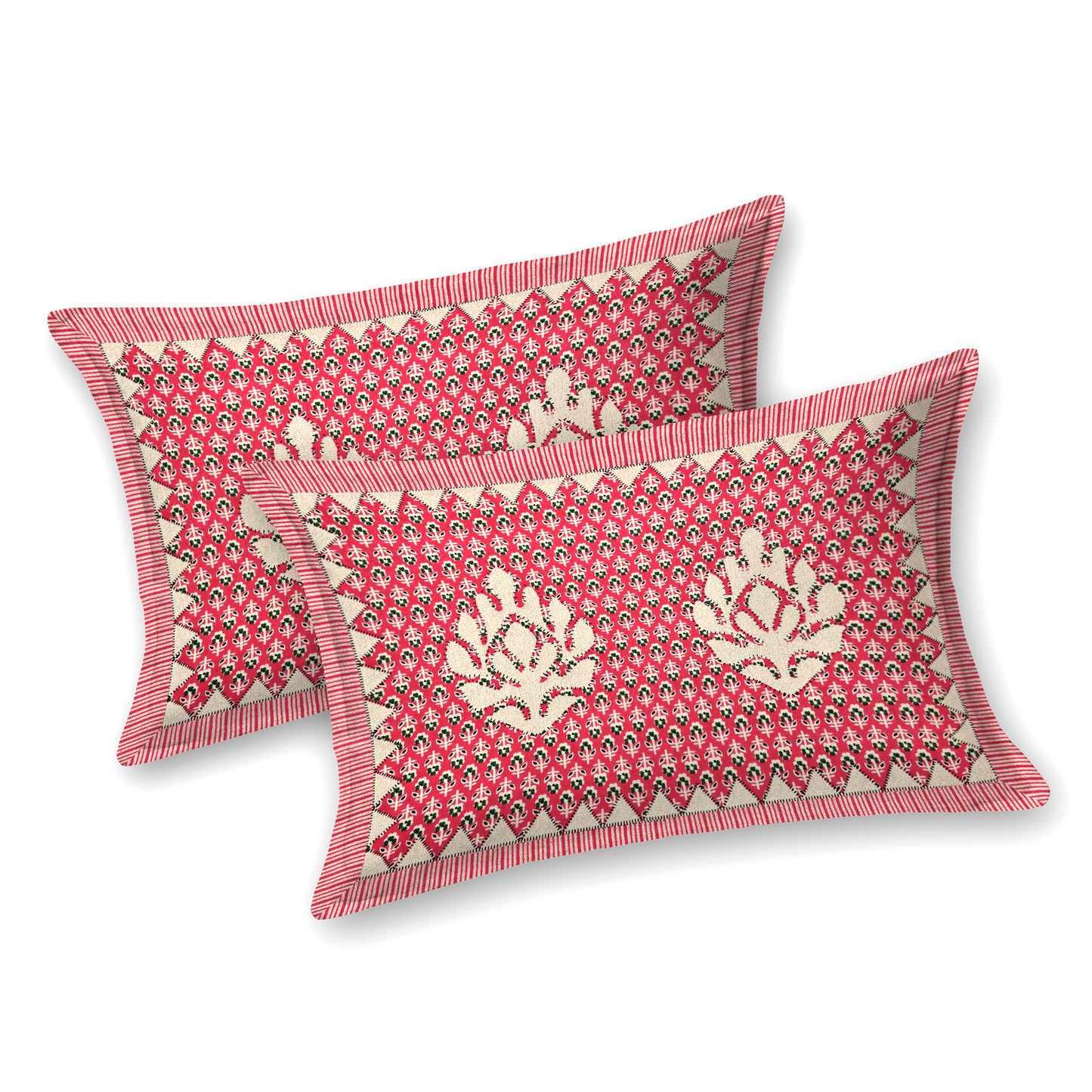 Kashis Print 100% Cotton King Size Bedsheet with 2 Pillow Cover Set