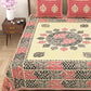 Kashis Print 100% Cotton King Size Bedsheet with 2 Pillow Cover Set