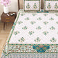 Royal Sanganeri Block Print 100% Cotton King Size Bedsheet with 2 Pillow Cover Set