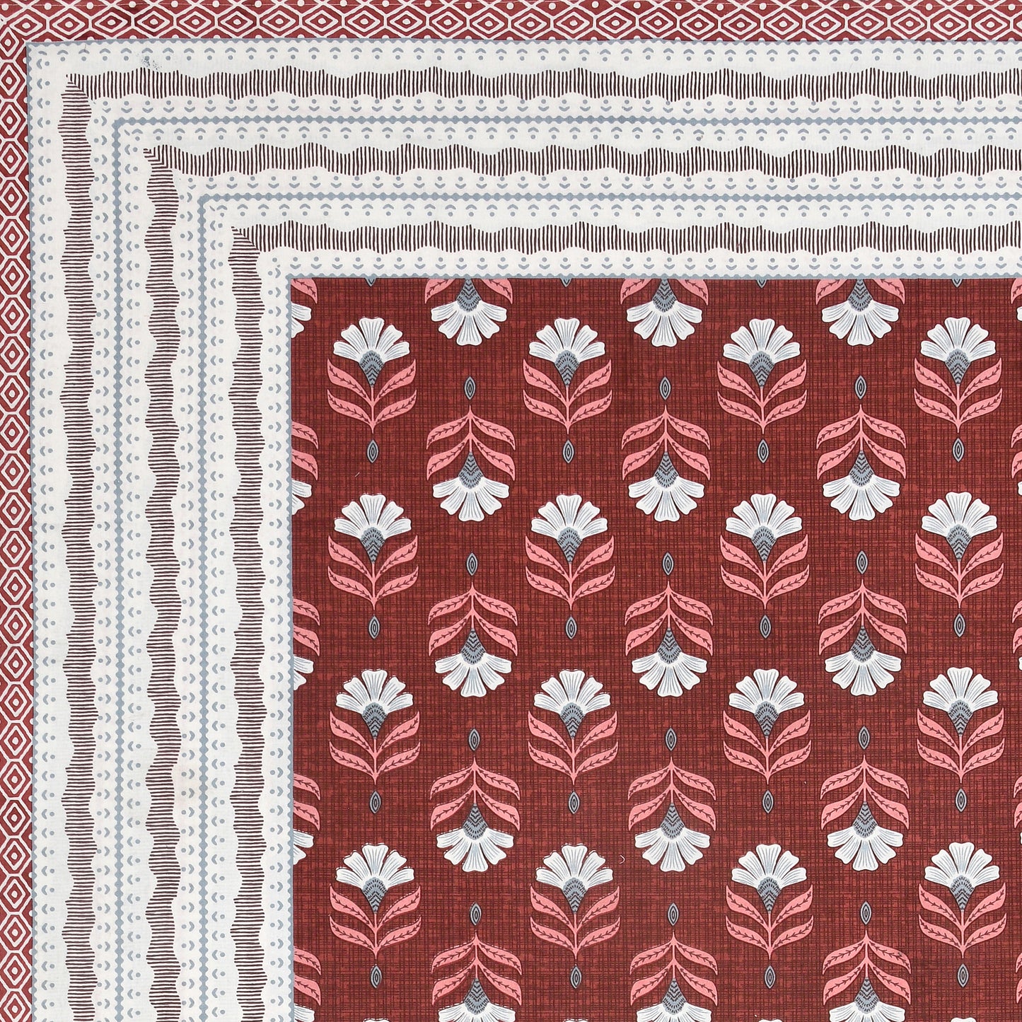 100% Cotton King Size Bedsheet with 2 Pillow Cover Set