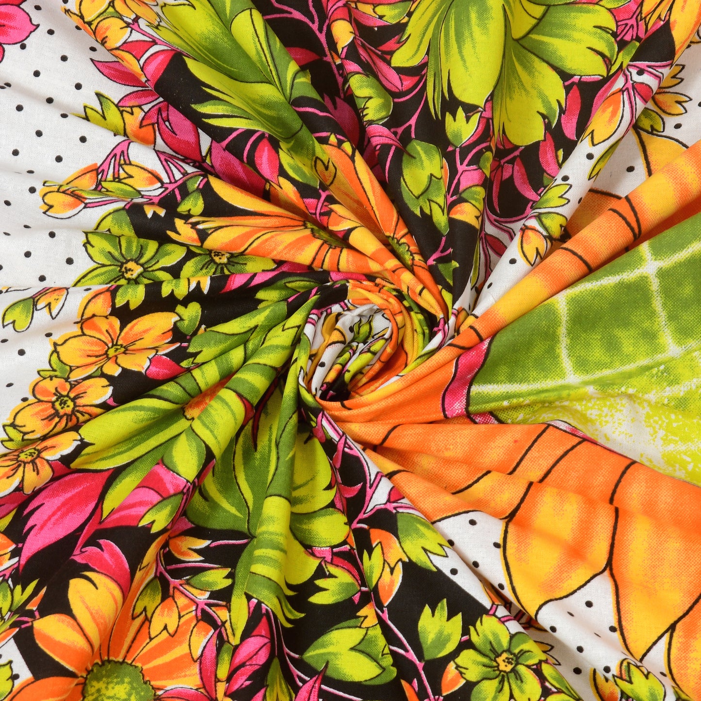 Flower Mandela Bedsheet 100% Cotton Queen Size Bedsheet With 2 Pillow Cover Set