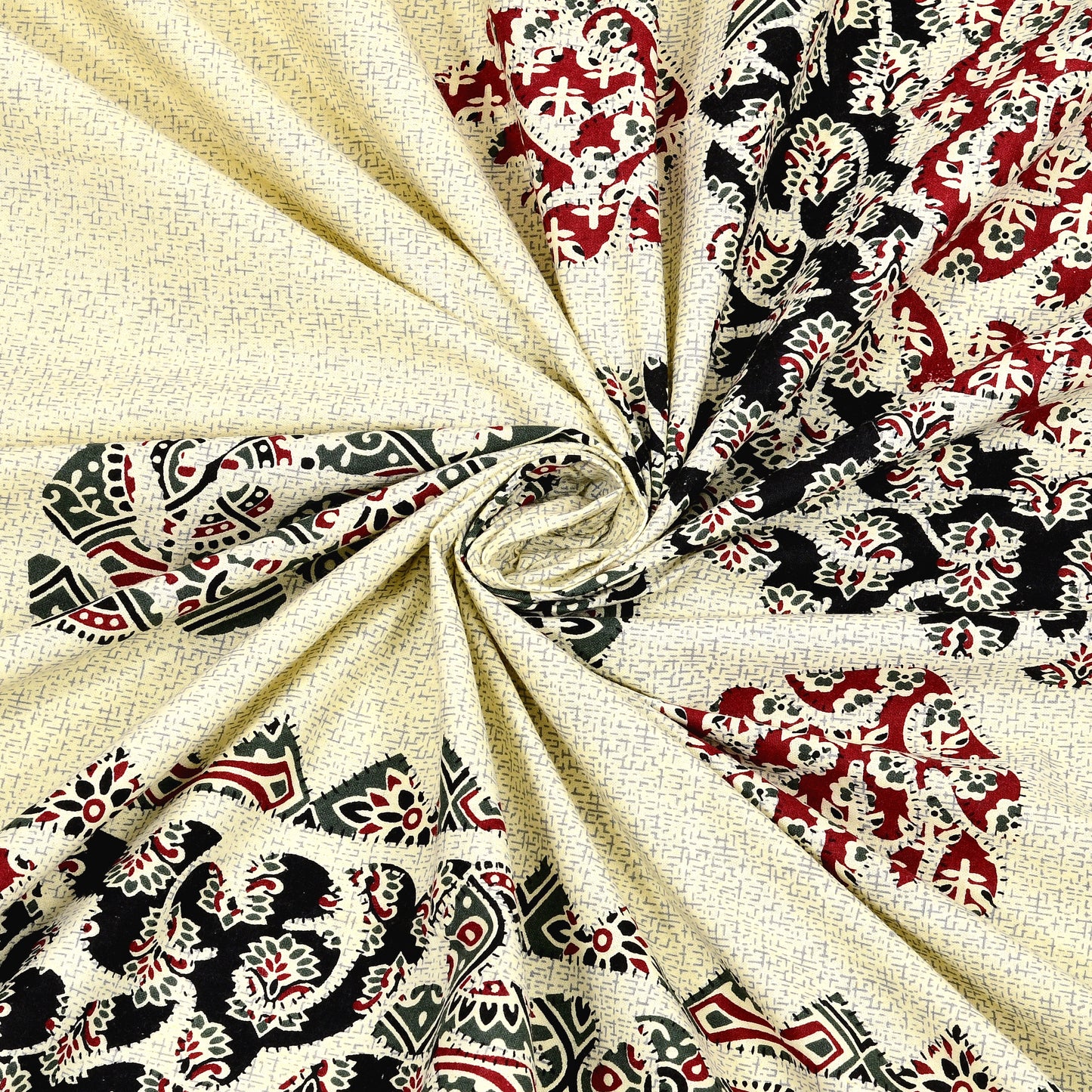 Kashis Print 100% Cotton King Size Bedsheet with 2 Pillow Cover Set
