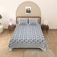 100% Cotton King Size Bedsheet with 2 Pillow Cover Set