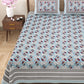 100% Cotton King Size Bedsheet with 2 Pillow Cover Set