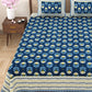 100% Cotton King Size Bedsheet with 2 Pillow Cover Set