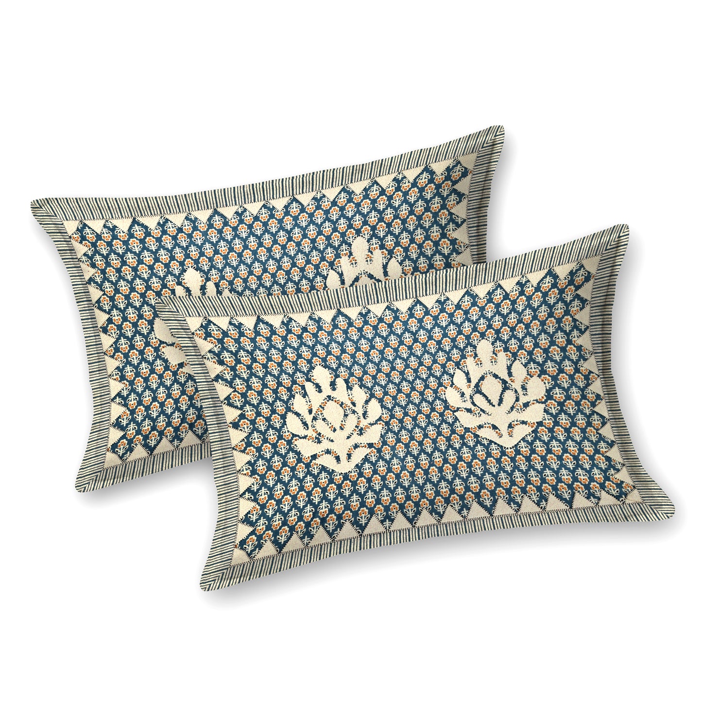 Kashis Print 100% Cotton King Size Bedsheet with 2 Pillow Cover Set