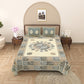 Kashis Print 100% Cotton King Size Bedsheet with 2 Pillow Cover Set