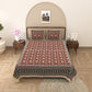 Armenia Print 100% Cotton King Size Bedsheet with 2 Pillow Cover Set